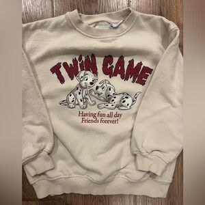 Disney Classic x Zara 101 Dalmatian Sweatshirt 8-9 EUC